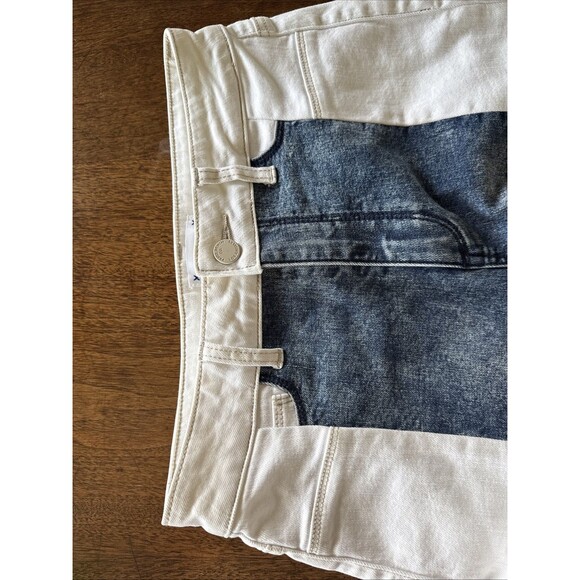 NEW Paige Denim White Hoxton Ankle High rise Patchwork Pants Size 27 MSRP $200 - Picture 5 of 11